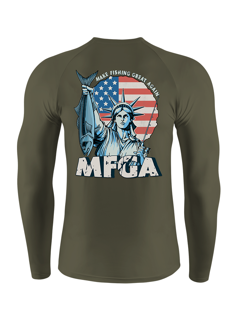 Make Fishing Great Again Humor UPF Long Sleeve Shirt