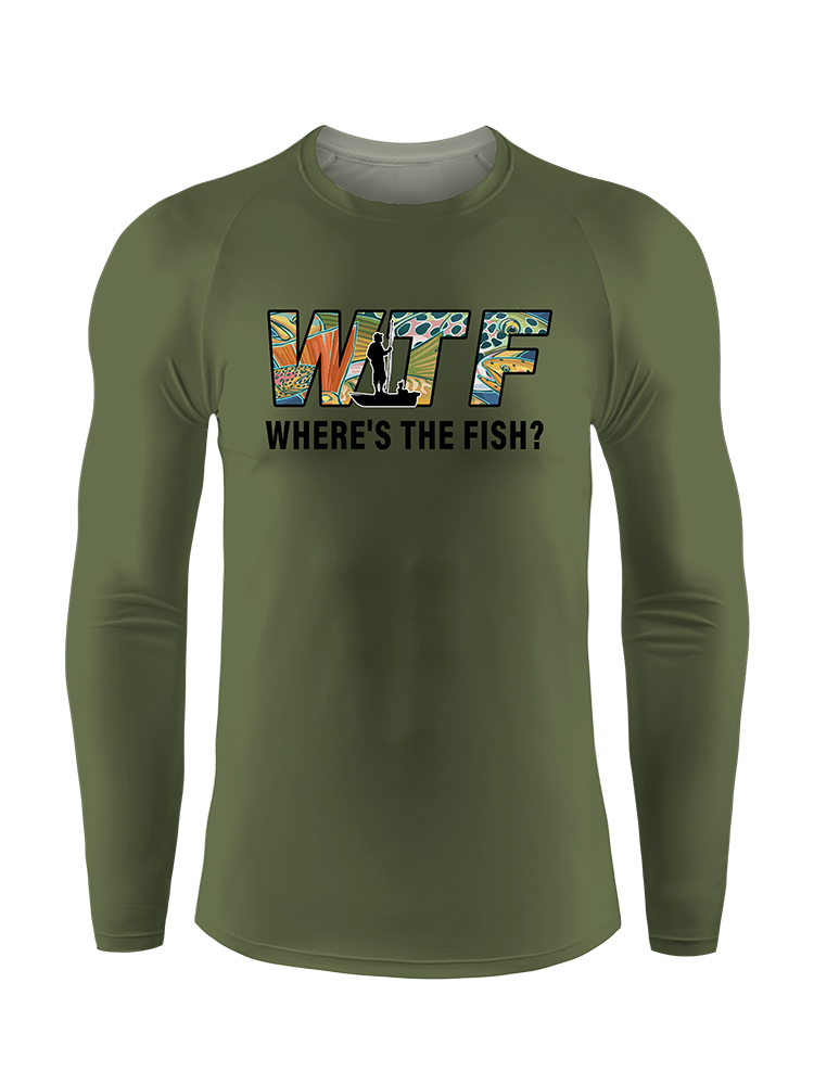 Where is The Fish Funny PF Long Sleeve Shirt