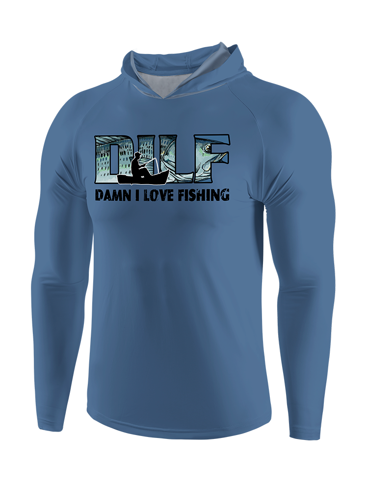 Damn I love Fishing Humor UPF Hoodie
