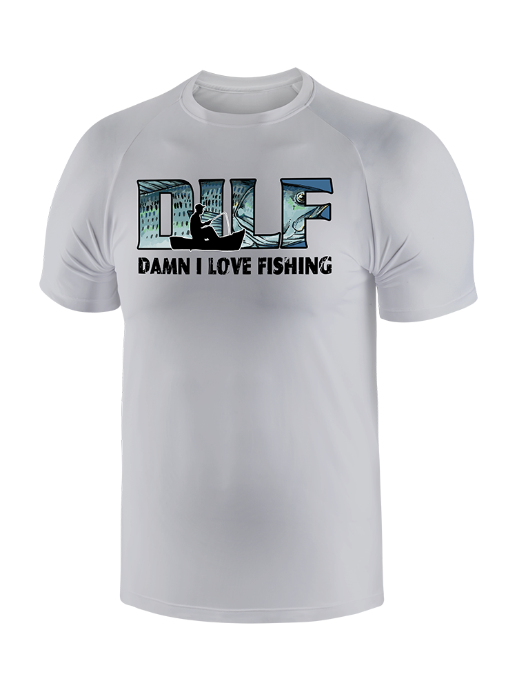 Damn I love Fishing Humor UPF Tee