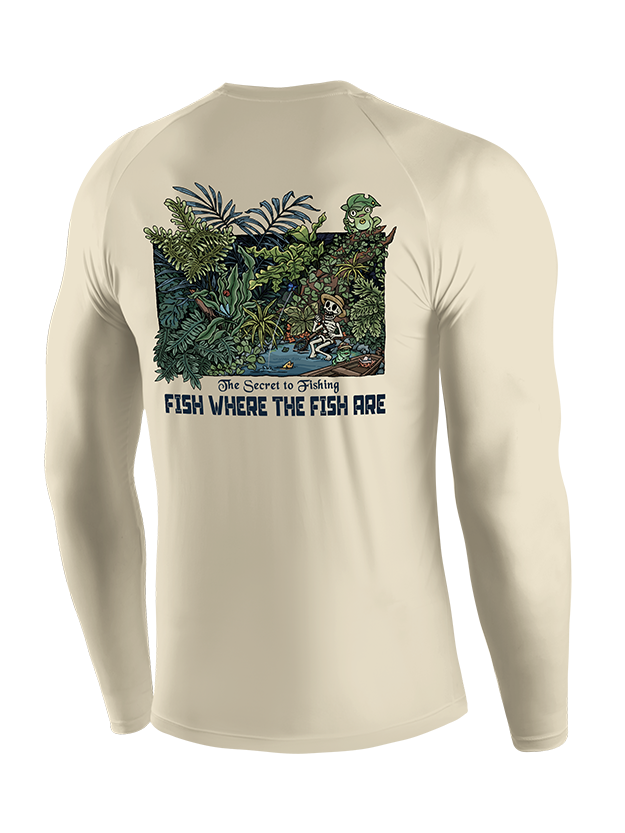The Secret to Fishing Humor  UPF Long Sleeve Shirt