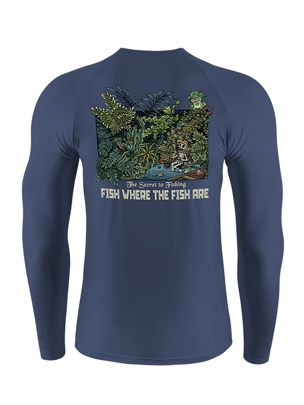 The Secret to Fishing Humor  UPF Long Sleeve Shirt