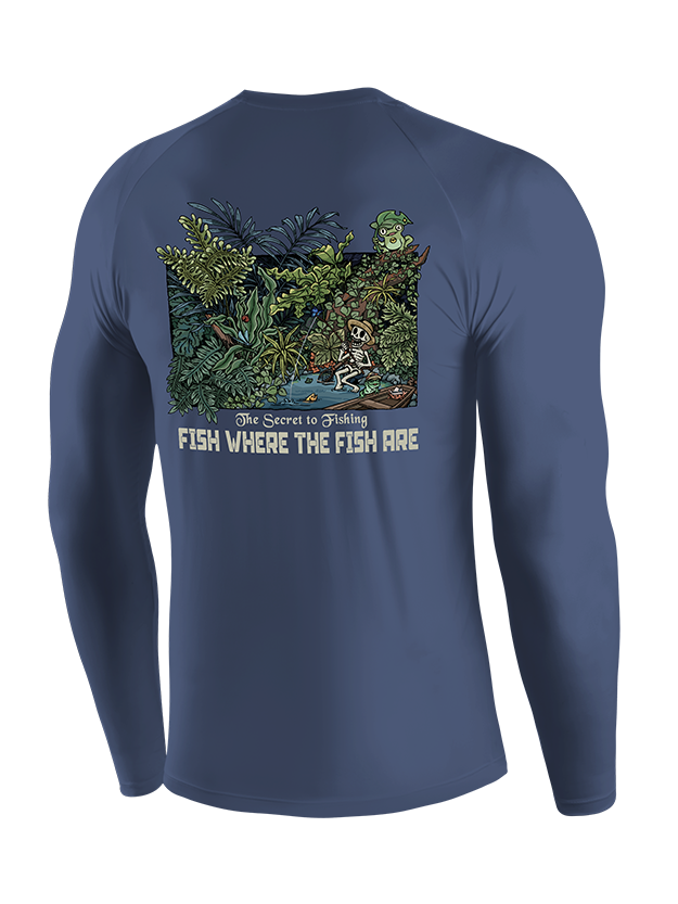 The Secret to Fishing Humor  UPF Long Sleeve Shirt