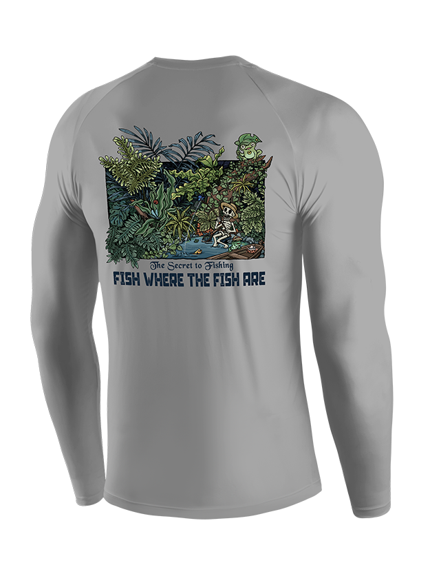The Secret to Fishing Humor  UPF Long Sleeve Shirt