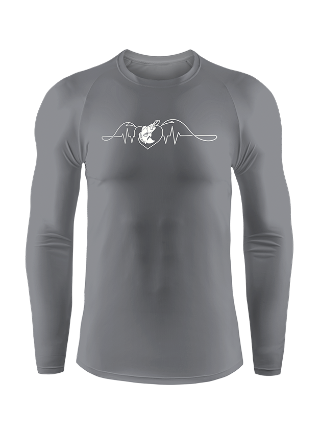 Fishing Heart Beat Pulse  UPF Long Sleeve Shirt