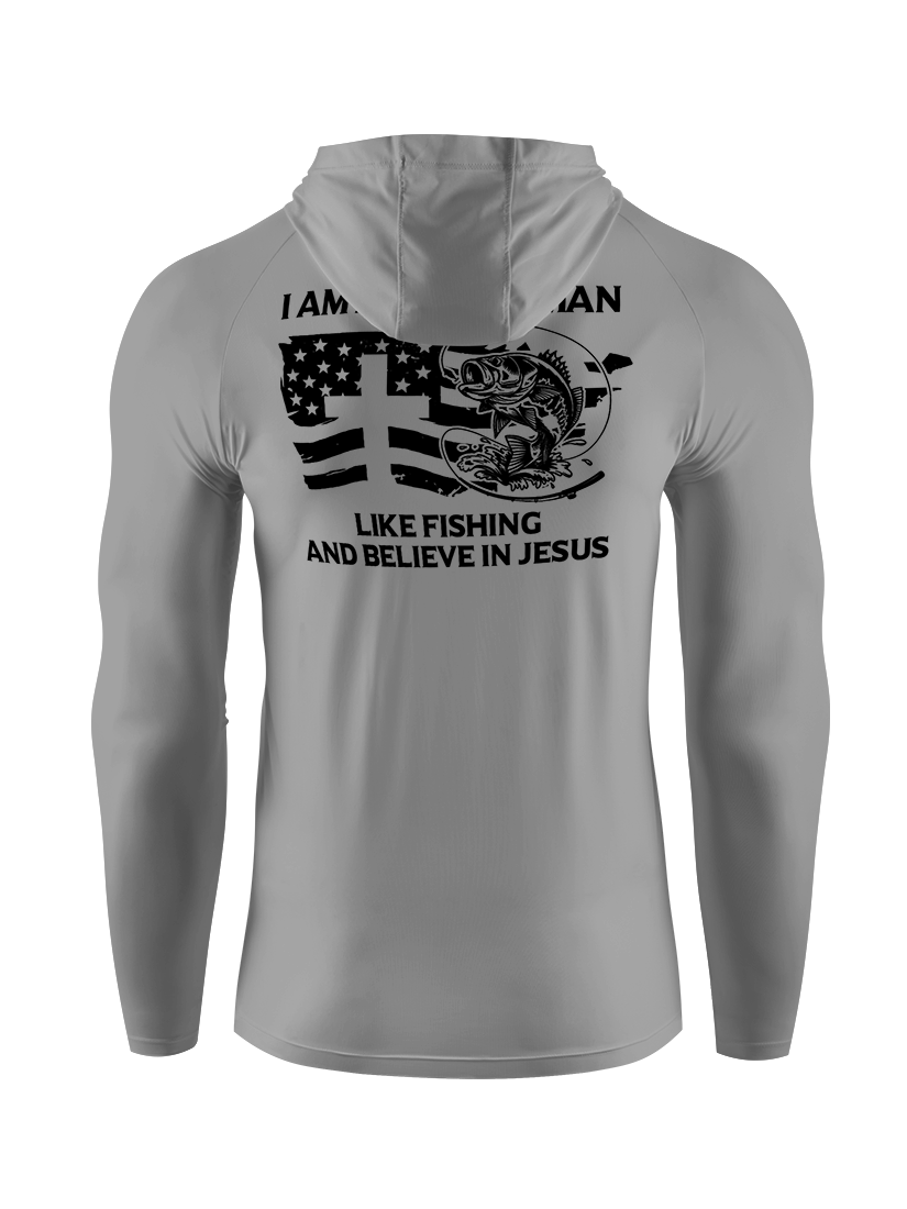 Simple Man Like Fishing And Believe In Jesus UPF Hoodie