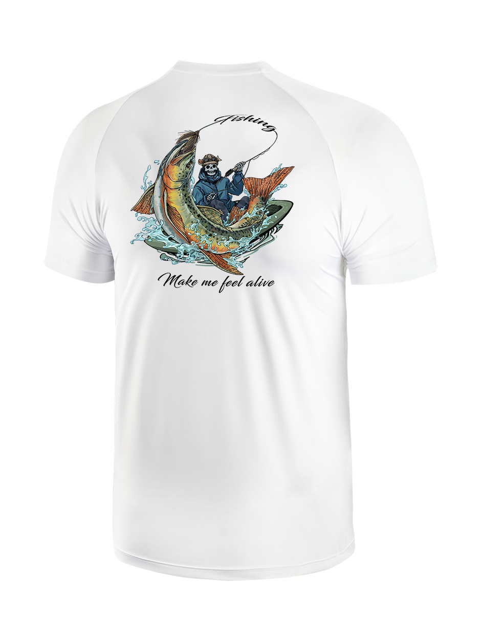 fishing-make-me-feel-alive-upf-tee