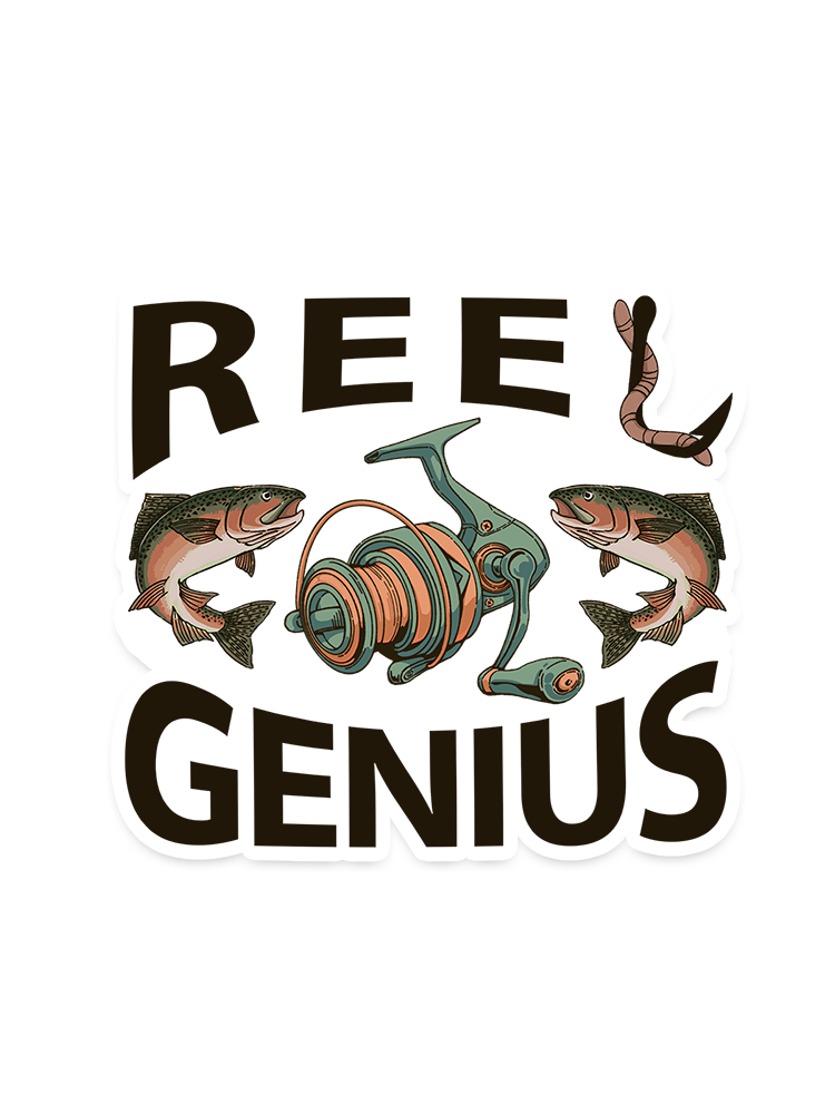 Reel Genius Funny Fishing Sticker