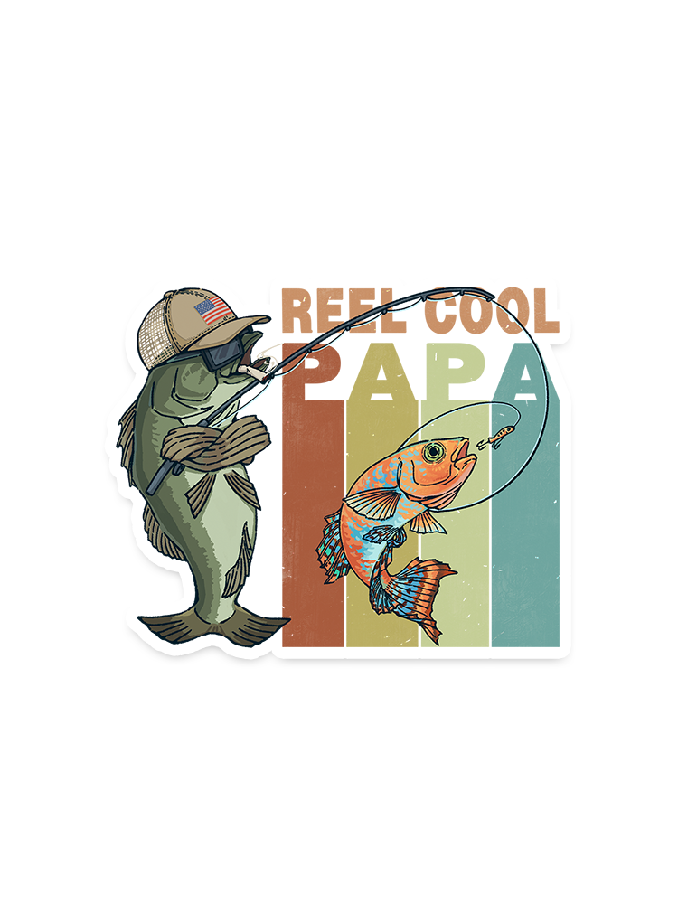Reel Cool Papa Sticker