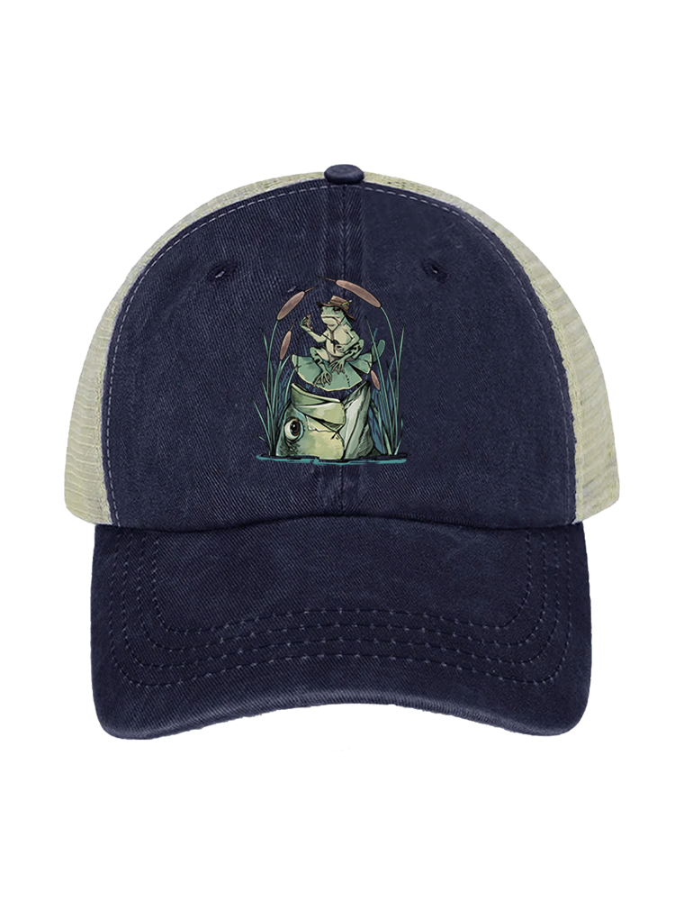 There's Always A Bigger Fish Unisex Vintage Washed Meshback Hat