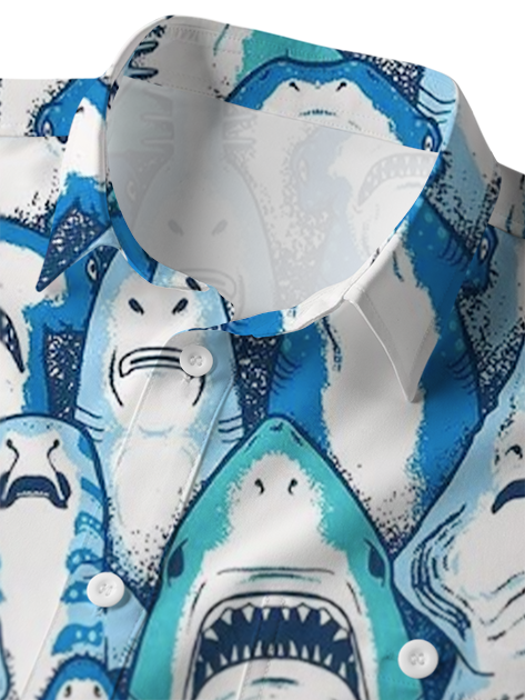 Shark Frenzy Button Up Shirt