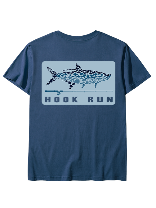 HookRun Ocean-Inspired Graphic Unisex Classic Cotton Tee