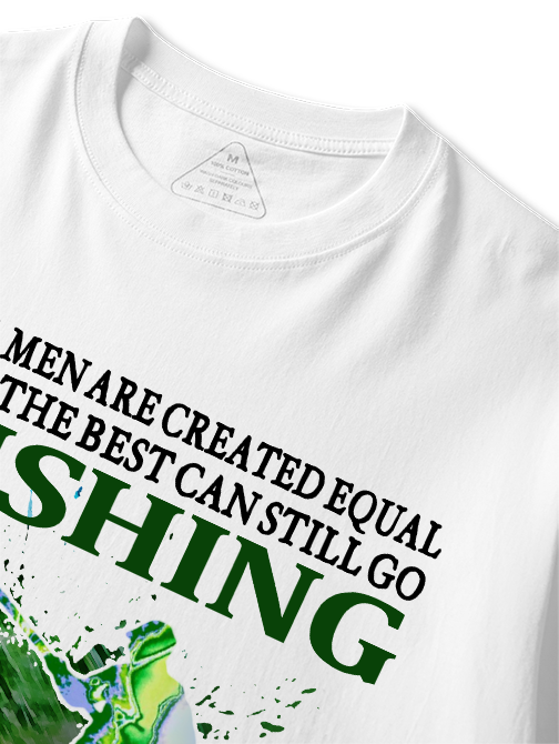 Fishing in Their Seventies Inspirational Unisex Classic Cotton Tee