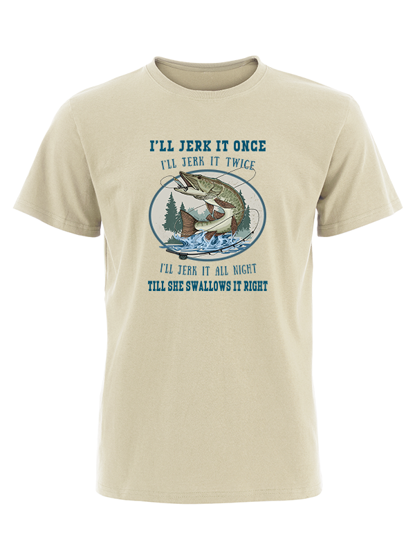 Keep Jerking Till She Bites Vintage Cotton Tee