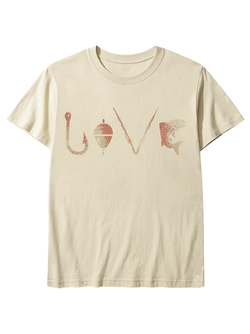 Rustic LOVE Trout Fishing Unisex Classic Cotton Tee