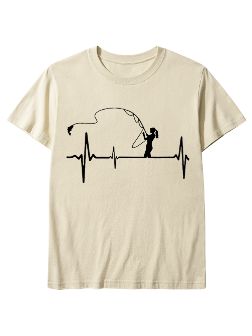 Heartbeat of a Fisherwoman Unisex Classic Cotton Tee