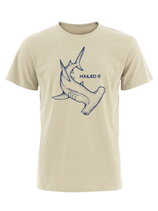 Nailed It Funny Hammerhead Shark Unisex Cotton Tee