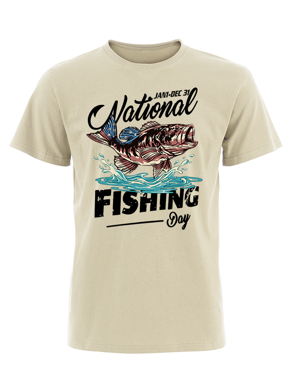 Everyday is National Fishing Day Humor Unisex Classic Cotton Tee