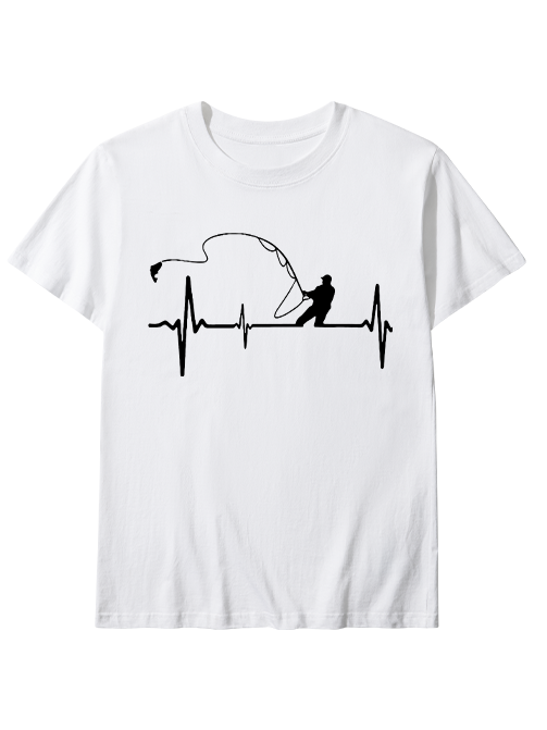 Heartbeat of a Fisherman Unisex Classic Cotton Tee