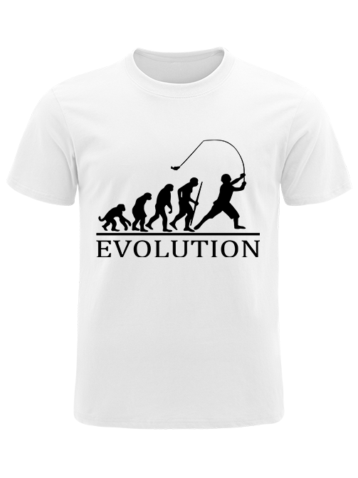 Evolution of a Fisherman Funny Unisex Classic Cotton Tee