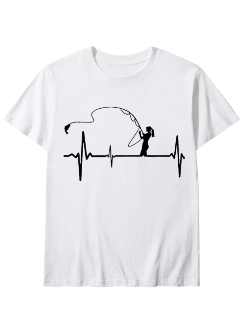 Heartbeat of a Fisherwoman Unisex Classic Cotton Tee