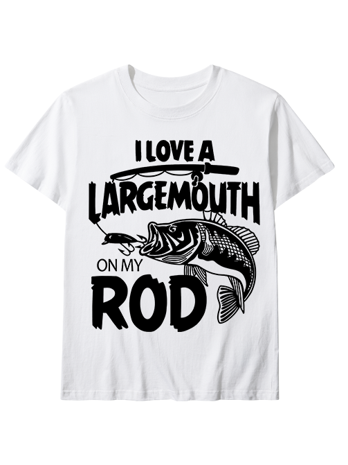 I Love a Largemouth on My Rod Funny Unisex Classic Cotton Tee