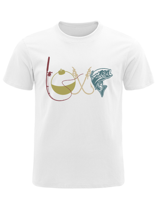 Modern LOVE Bass Fishing Unisex Classic Cotton Tee