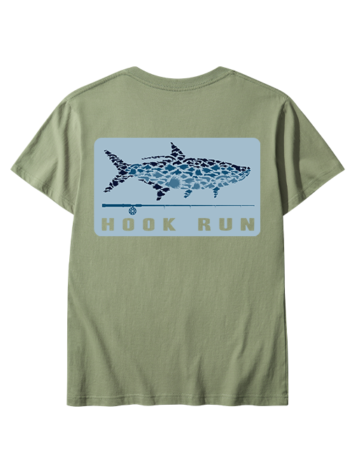 HookRun Ocean-Inspired Graphic Unisex Classic Cotton Tee