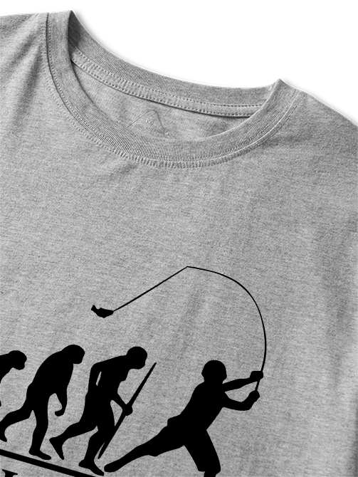 Evolution of a Fisherman Funny Unisex Classic Cotton Tee