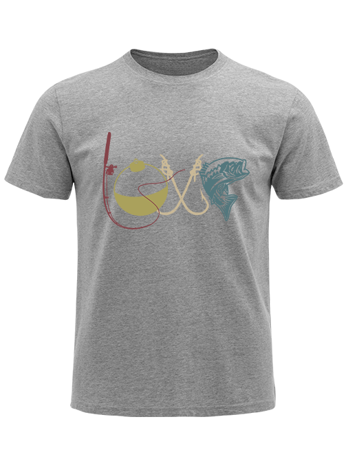 Modern LOVE Bass Fishing Unisex Classic Cotton Tee