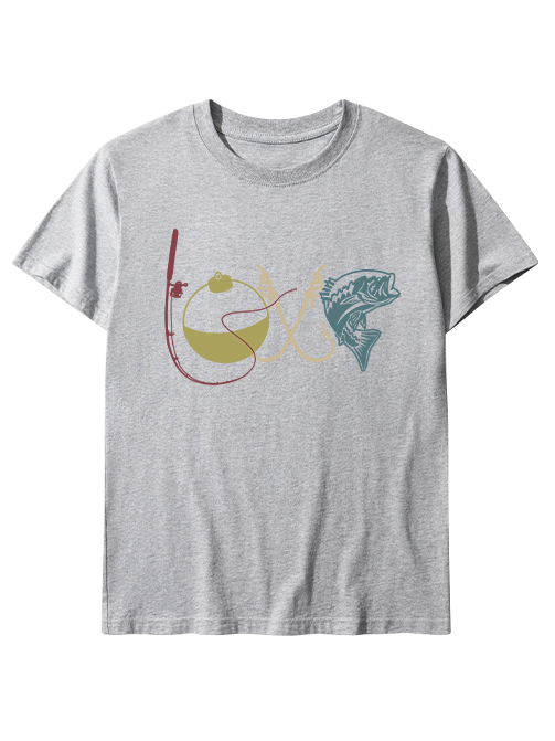 Modern LOVE Bass Fishing Unisex Classic Cotton Tee