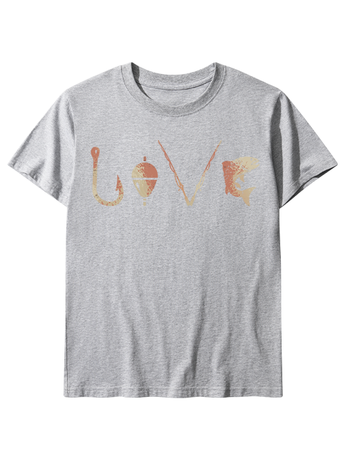 Rustic LOVE Trout Fishing Unisex Classic Cotton Tee