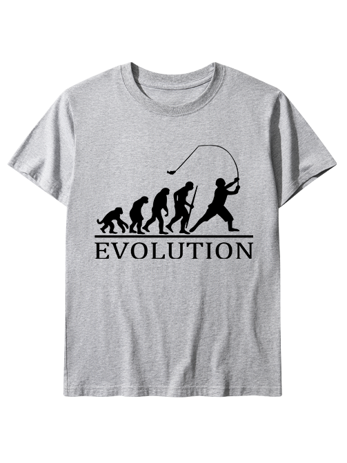 Evolution of a Fisherman Funny Unisex Classic Cotton Tee