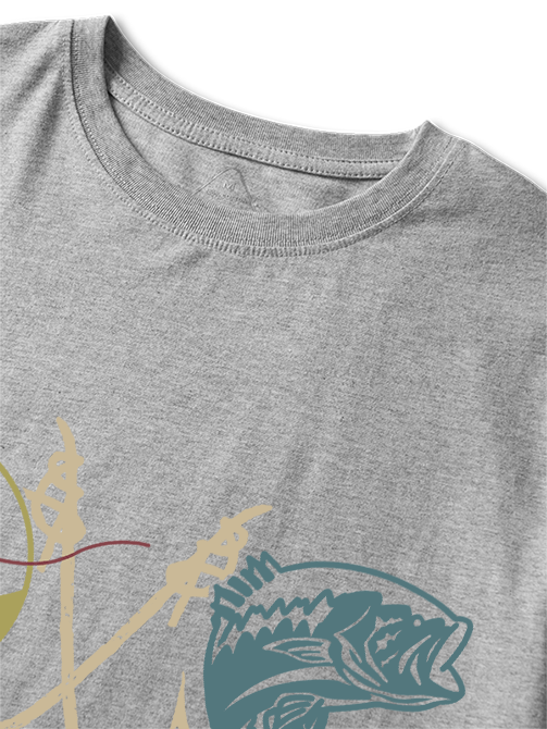 Modern LOVE Bass Fishing Unisex Classic Cotton Tee