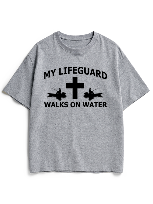 My Lifeguard Walks on Water Faith Heavyweight Cotton T-Shirt