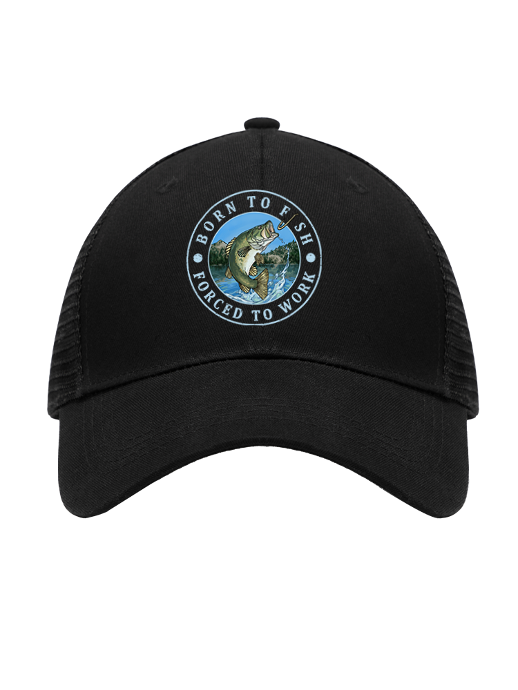 Born to Fish Mesh Velcro Hat