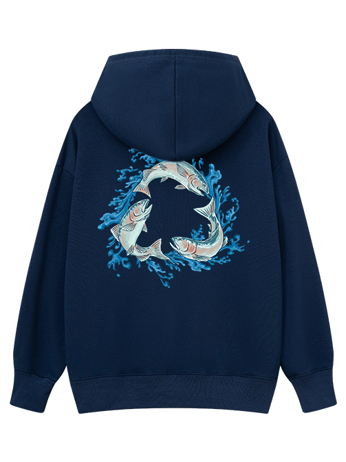 Salmon Circle of Life Classic Hoodie