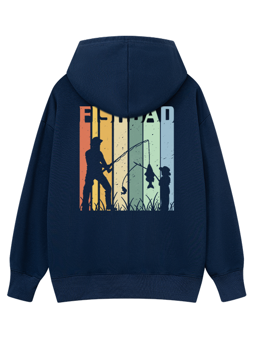 Retro Fish Dad Classic Hoodie