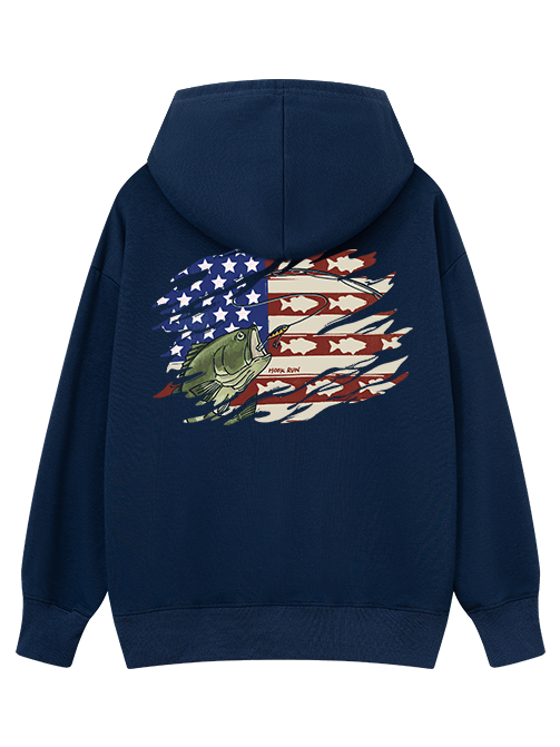 Patriotic Bass Fishing Classic Hoodie