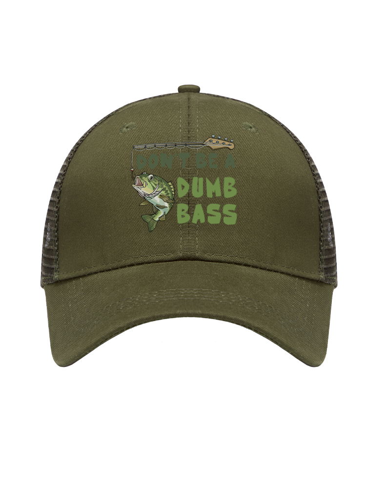 Don¡¯t Be a Dumb Bass Mesh Velcro Hat