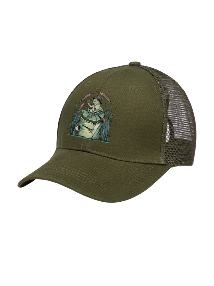 There's Always a Bigger Fish Mesh Velcro Hat