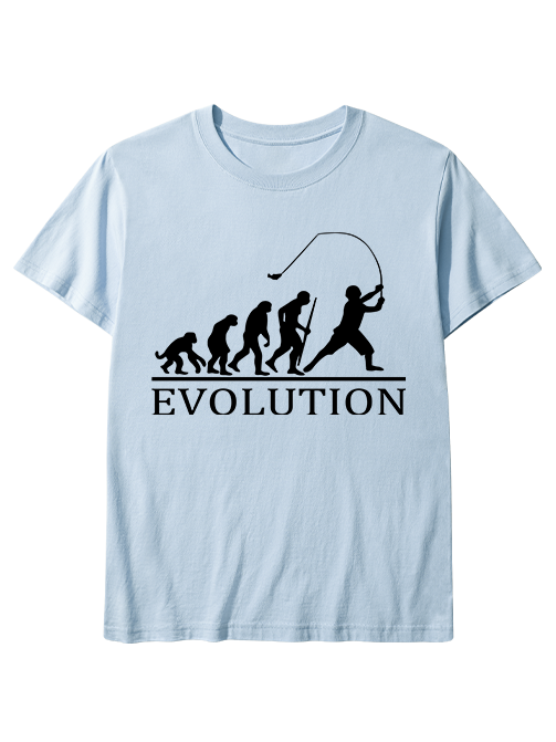 Evolution of a Fisherman Funny Unisex Classic Cotton Tee