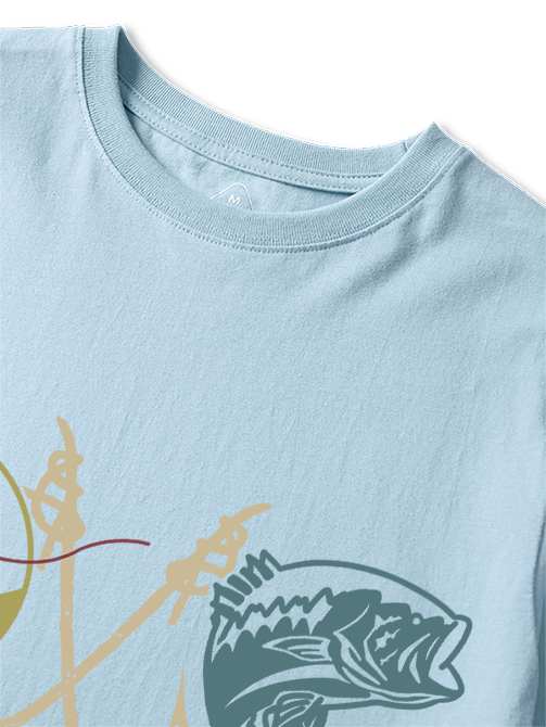 Modern LOVE Bass Fishing Unisex Classic Cotton Tee