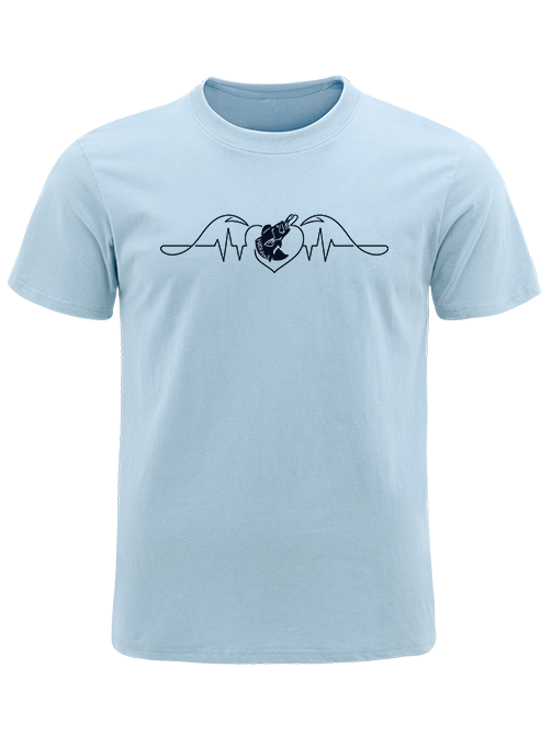 Fishing Heart Beat Pulse Unisex Classic Cotton Tee