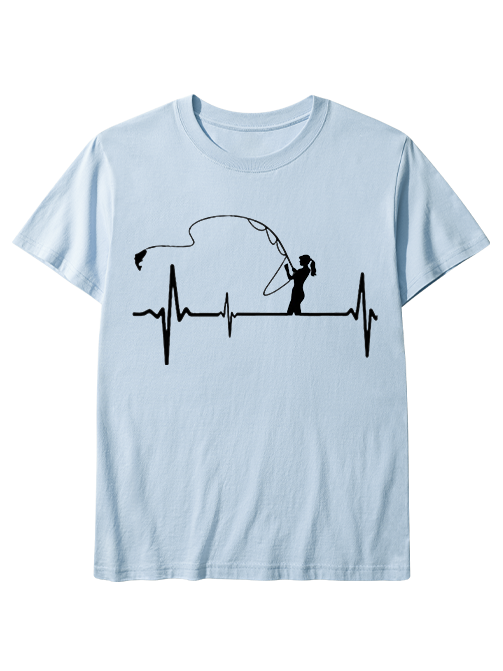 Heartbeat of a Fisherwoman Unisex Classic Cotton Tee