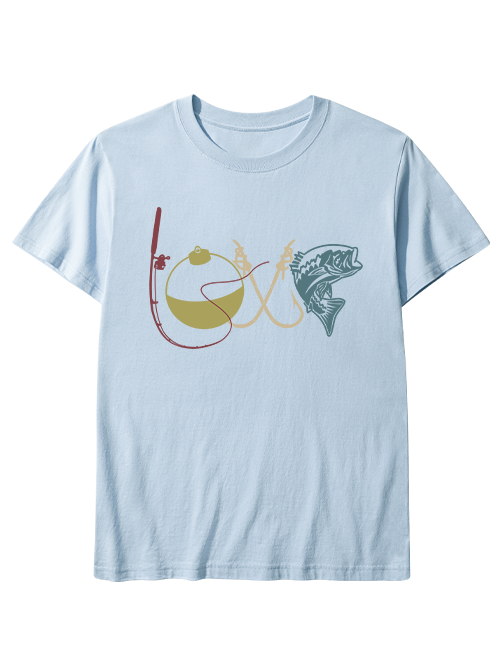 Modern LOVE Bass Fishing Unisex Classic Cotton Tee