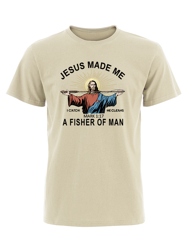 Jesus Made Me a Fisher of Men Vintage Cotton Tee