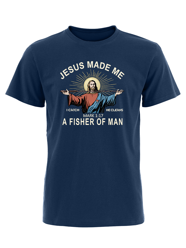 Jesus Made Me a Fisher of Men Vintage Cotton Tee