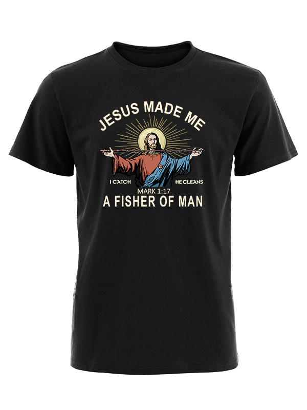 Jesus Made Me a Fisher of Men Vintage Cotton Tee