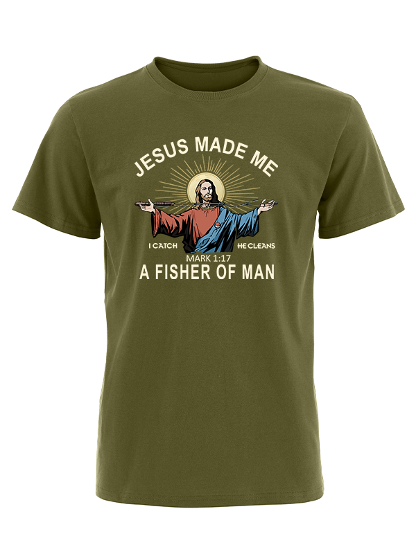 Jesus Made Me a Fisher of Men Vintage Cotton Tee